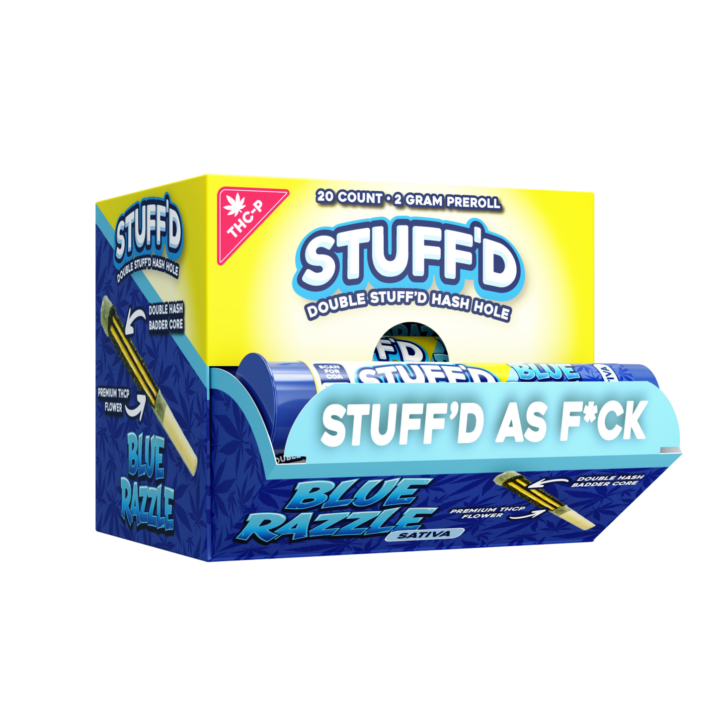 DOUBLE STUFFD - HASH HOLE 1CT PREROLL (THC-P) - 20CT DISPLAY