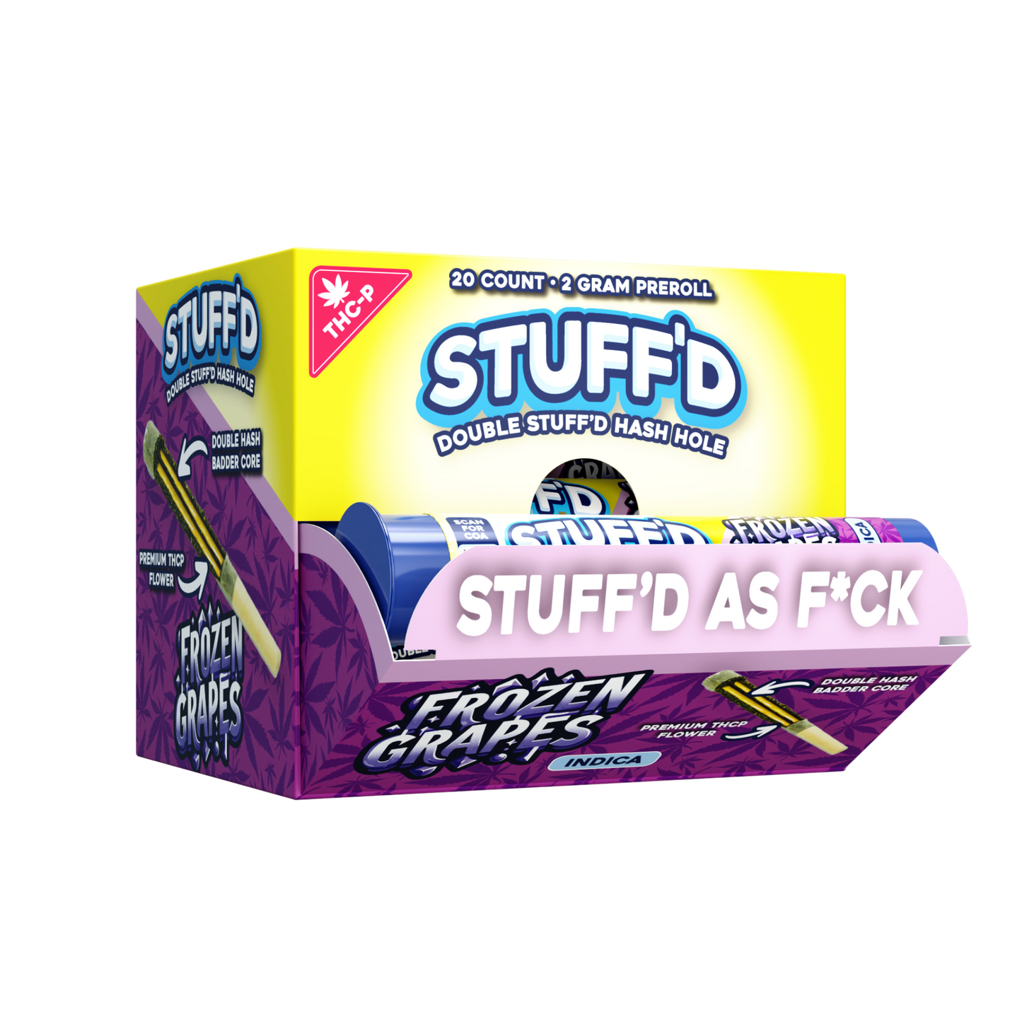 DOUBLE STUFFD - HASH HOLE 1CT PREROLL (THC-P) - 20CT DISPLAY