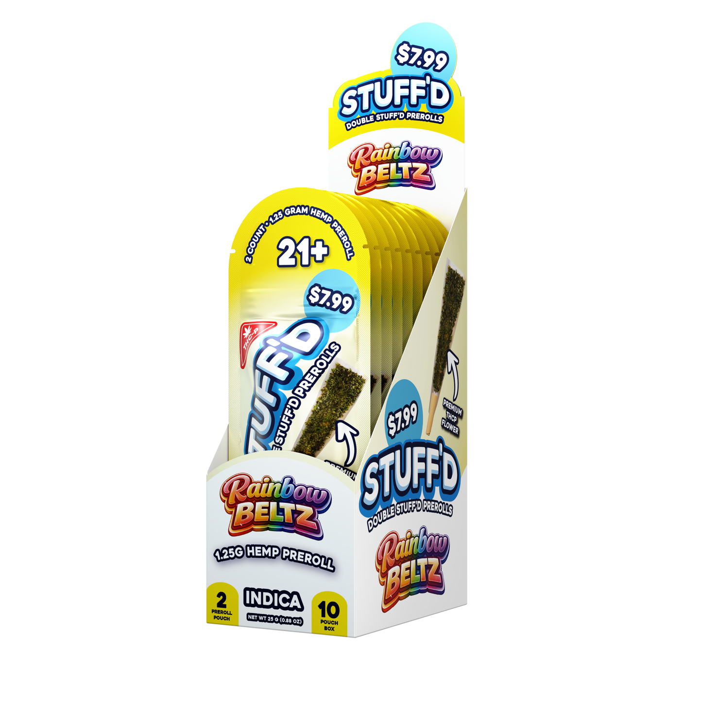 DOUBLE STUFFD 2CT PREROLLS (THC-P) - 10 PACK DISPLAY