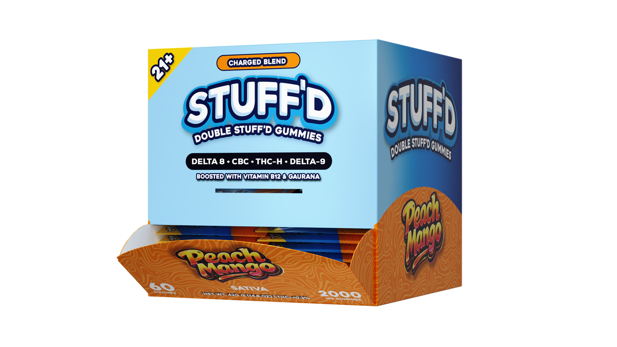 DOUBLE STUFFD GUMMIES - SINGLE SACHETS - DISPLAY BOX