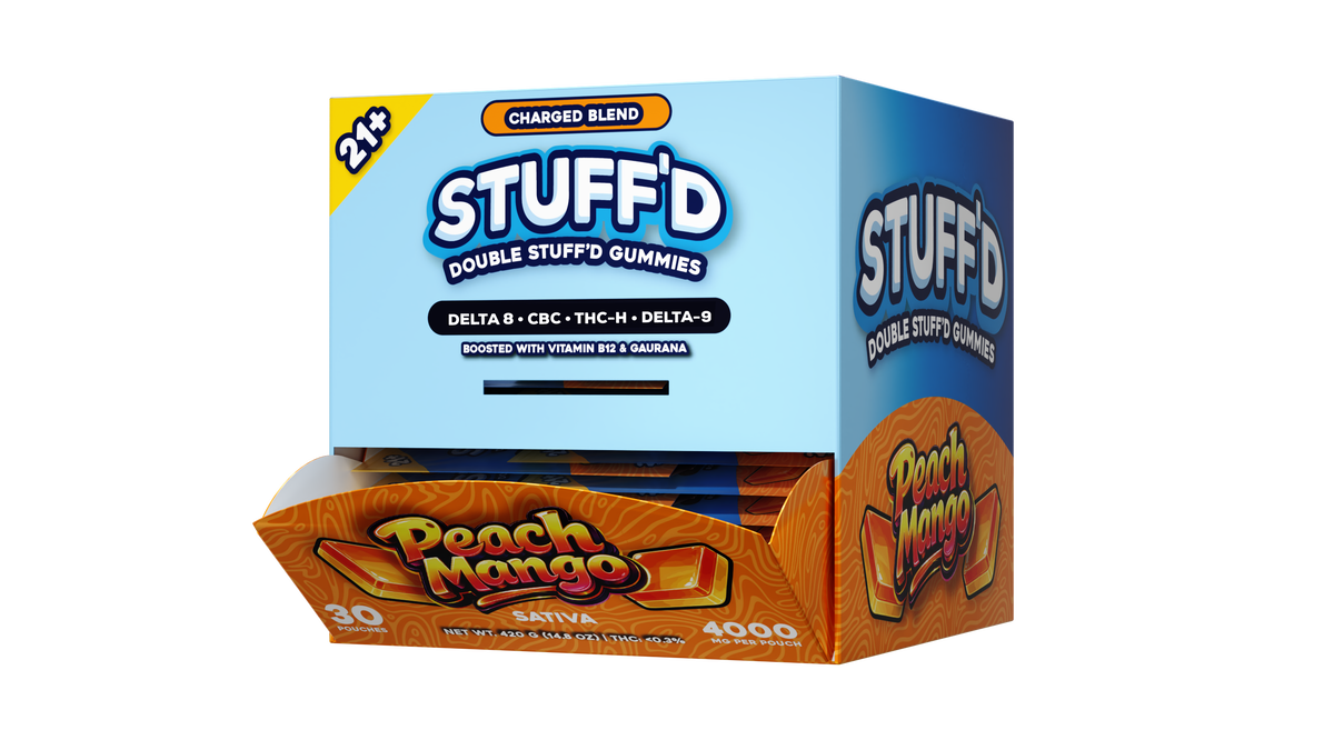 DOUBLE STUFFD GUMMIES - SINGLE SACHETS - DISPLAY BOX